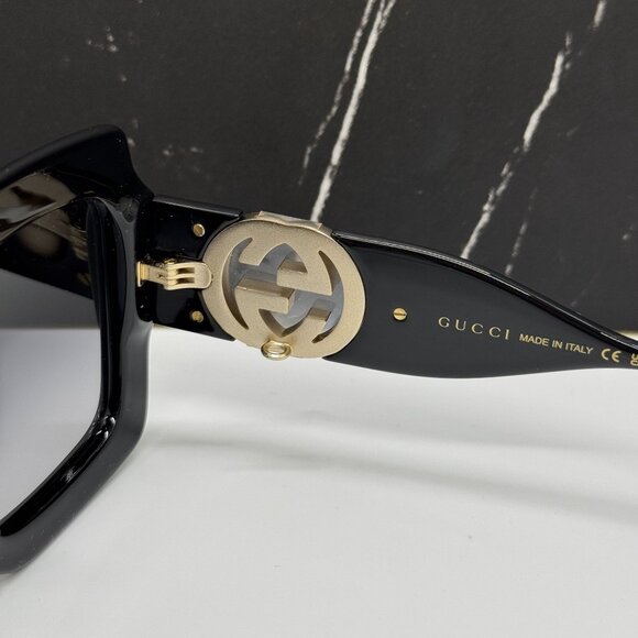 NEW GUCCI GG1022S 001 BLACK WOMEN SUNGLASSES - Picture 13 of 14